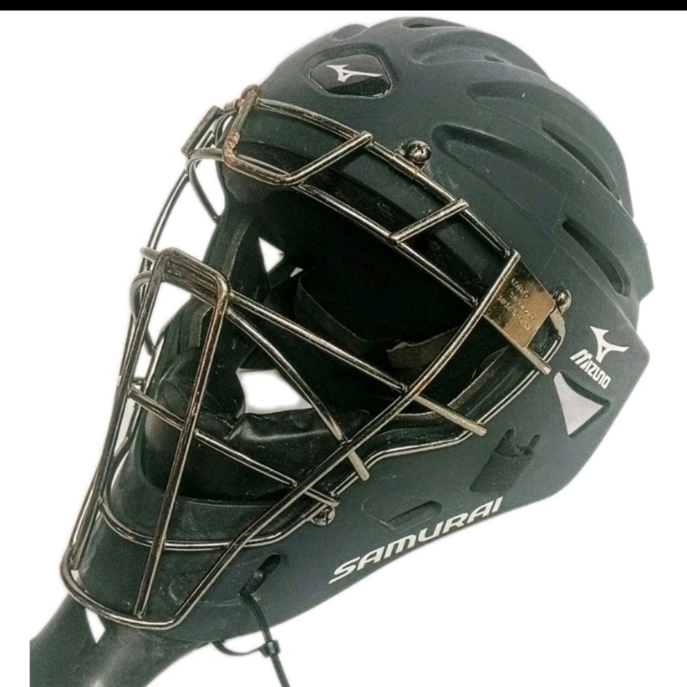 Mizuno Samurai G4 Adult Catchers Helmet Dark Blue MSCH200 Excellent Game Ready